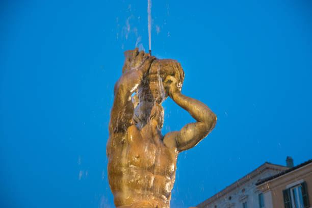 istock Triton Fountain at Night, Gian Lorenzo Bernini, Barberini square, Rome 804625088