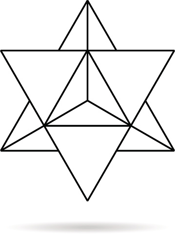 Heilige Geometrie Merkaba Dunne Lijn Geometrische Stockvectorkunst en meer beelden van Merkava - Merkava, Symbool, Abstract - iStock