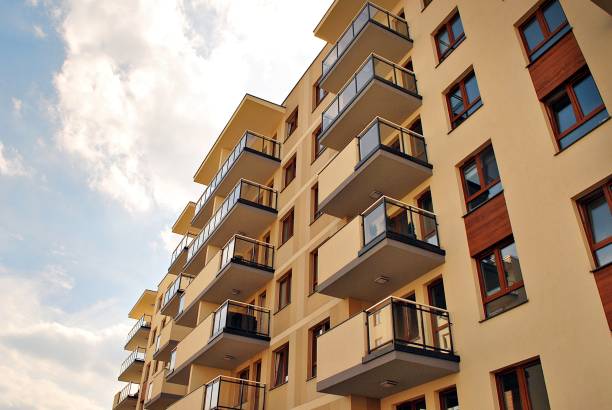 istock Modern, Luxury Apartment Building. Modern apartment house 804638364