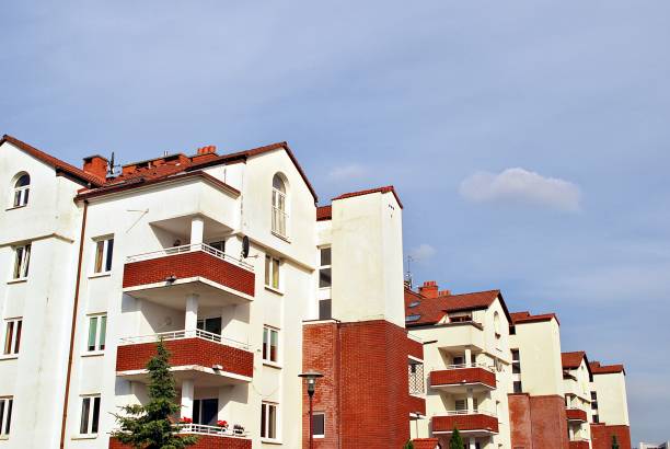 istock Modern, Luxury Apartment Building. Modern apartment house 804641300