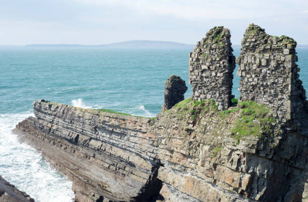 ancient formation and lick castle ruins stock photo