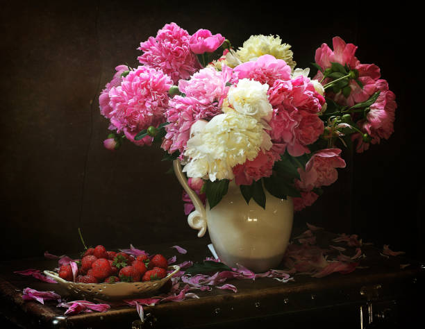 istock Still life with a bouquet of peonies 804652826
