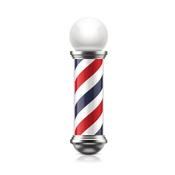 ilustraciones, imágenes clip art, dibujos animados e iconos de stock de barber polos - barbers pole