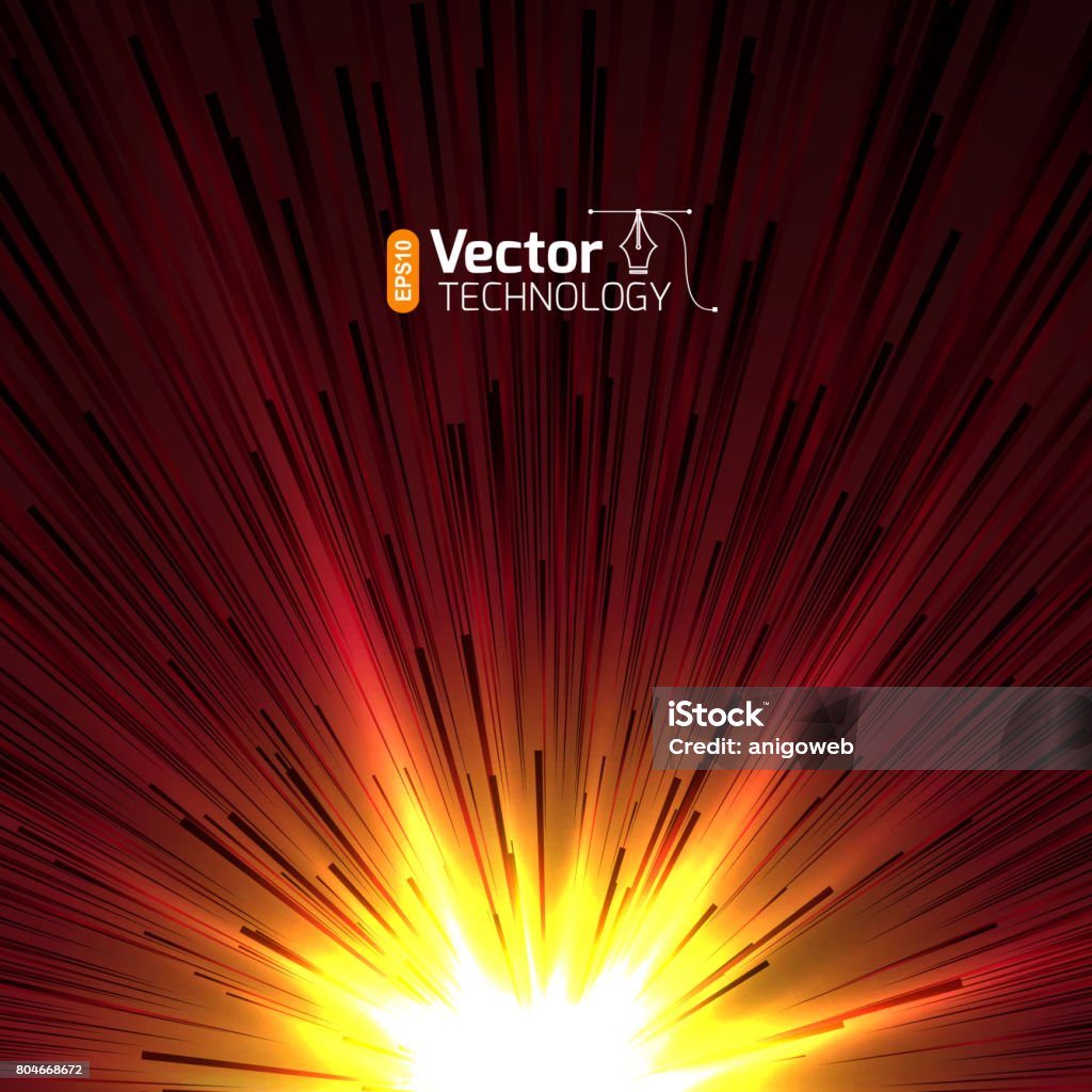 Abstrait - illustration de la grande explosion - clipart vectoriel de Abstrait libre de droits