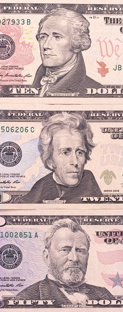 istock Abstract dollar bills of different denominations background. 804668948