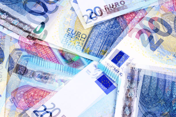 istock Euro Money Banknotes of Different denominations abstract background. 804671084