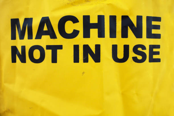 istock Machine Not In Use notice on ticket dispenser 804671858