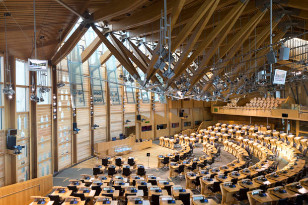 das schottische parlament, schottland - un stock-fotos und bilder