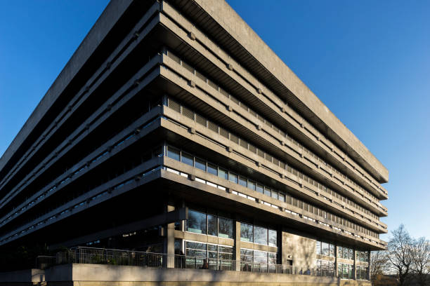 Brutalist Building Near Edinburgh University, Scotland, UK