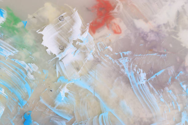 istock Abstract art background. Pigment acrylic colors on palette. 804674446