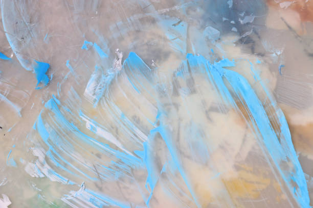 istock Abstract art background. Pigment acrylic colors on palette. 804674506