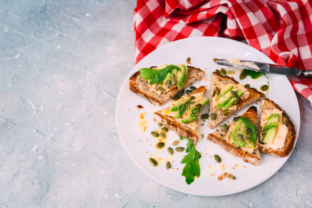 istock Healthy Homemade Avocado Toast. Top view 804674806