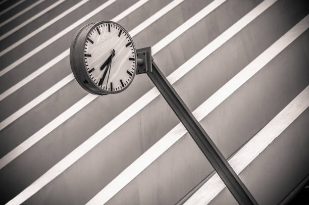 Guillemins station with station clock, Liege, Belgium