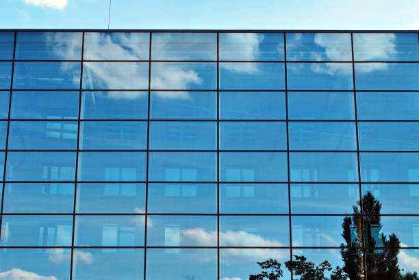 istock Modern building.Modern office building with facade of glass 804698546