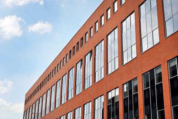 istock Modern building.Modern office building with facade of glass 804702404