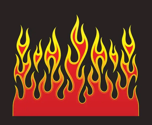 Vector illustration of Fire flames vector element