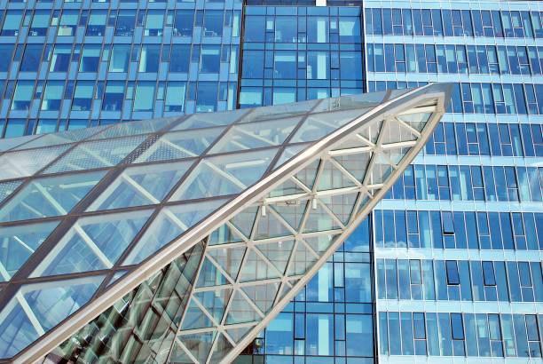 istock Modern building.Modern office building with facade of glass 804724266