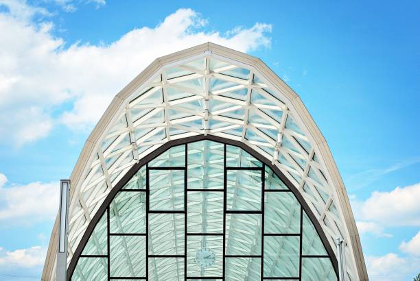 istock Modern building.Modern office building with facade of glass 804731000