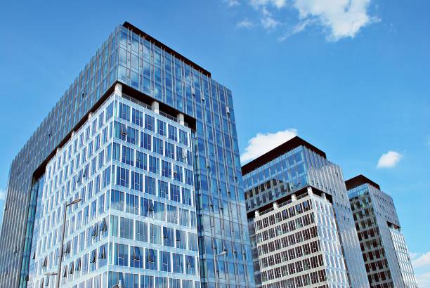 istock Modern building.Modern office building with facade of glass 804731118