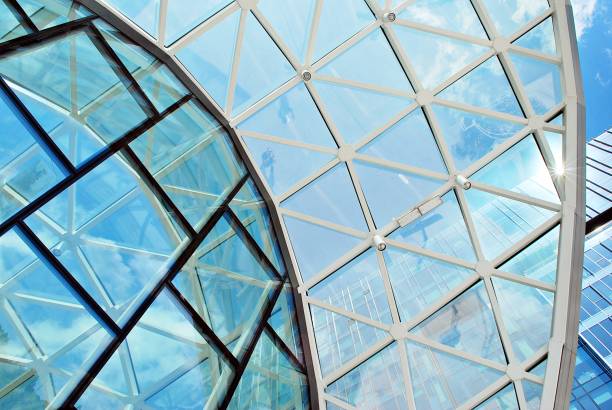 istock Modern building.Modern office building with facade of glass 804731268