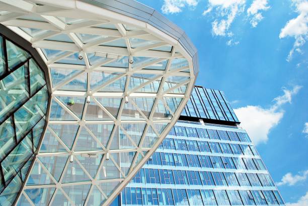 istock Modern building.Modern office building with facade of glass 804731458