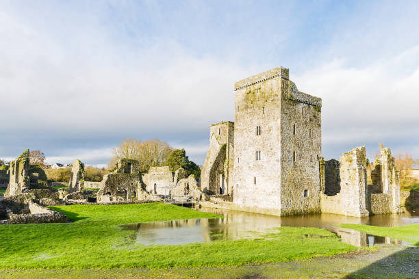 kells priory ireland - grass church flood landscape imagens e fotografias de stock