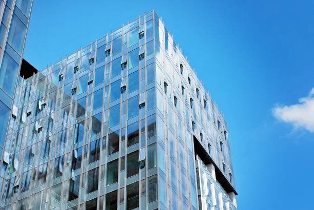 istock Modern building.Modern office building with facade of glass 804748816