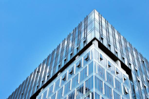 istock Modern building.Modern office building with facade of glass 804751534