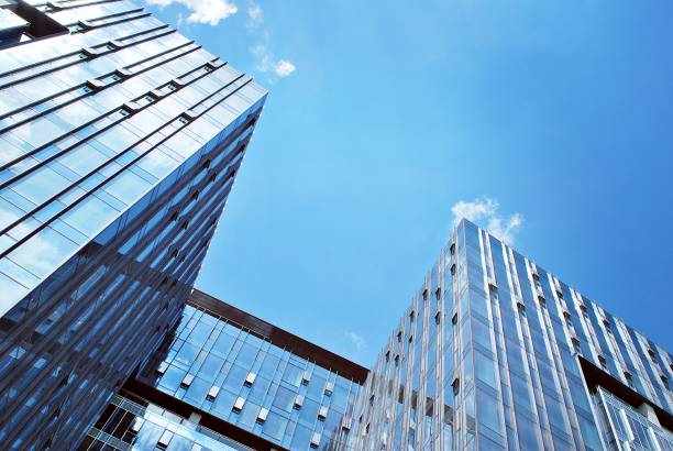 istock Modern building.Modern office building with facade of glass 804761046