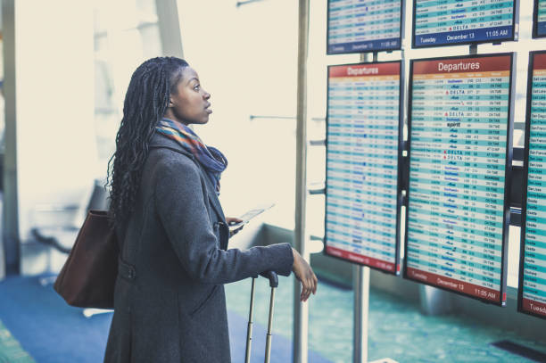 istock Young woman at airport 804774000
