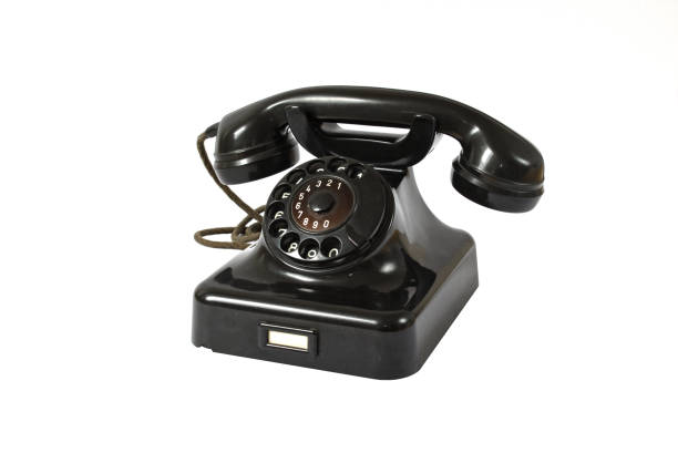 istock Old black rotary dial telephone 804777134