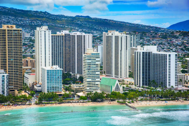 istock Waikiki Beach and Hotel Aerial 804793830