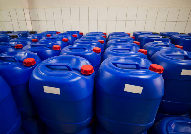 istock Barrels for Chemicals in Factory 804814400
