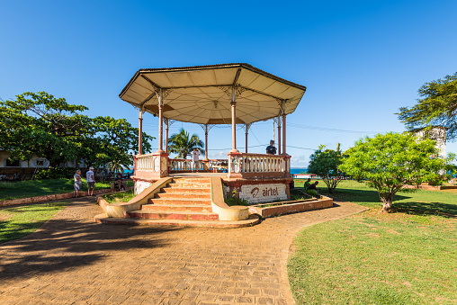 Antsiranana, Madagascar - December 20, 2015: The disused military music pavilion or bandstand in Antsiranana (formerly Diego Suarez), north of Madagascar, East African Islands, Africa.
