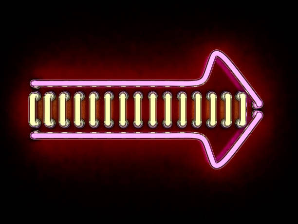 Heon sign arrow signboard. 3D rendering