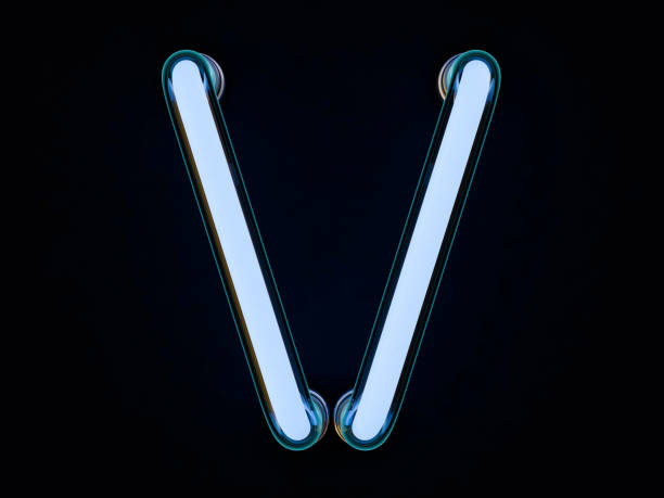 istock Neon tube letter on black background. 3D rendering 804846990