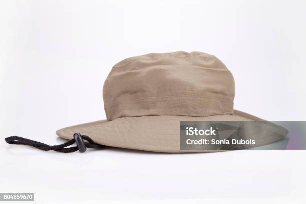Bucket Hat With Flyfishing Flies Isolated On White Background Stock Photo -  Download Image Now - iStock