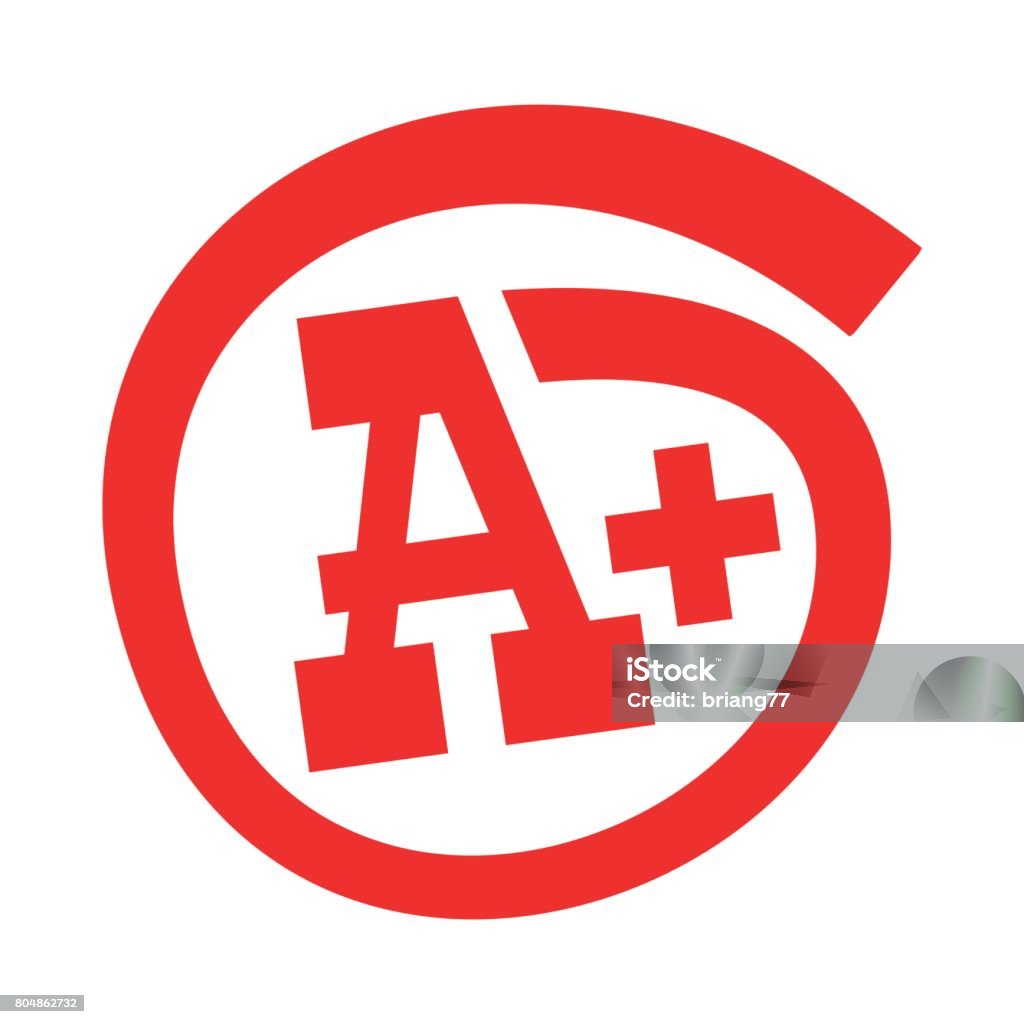 A Grade Text Graphic Stock Illustration - Download Image Now ...