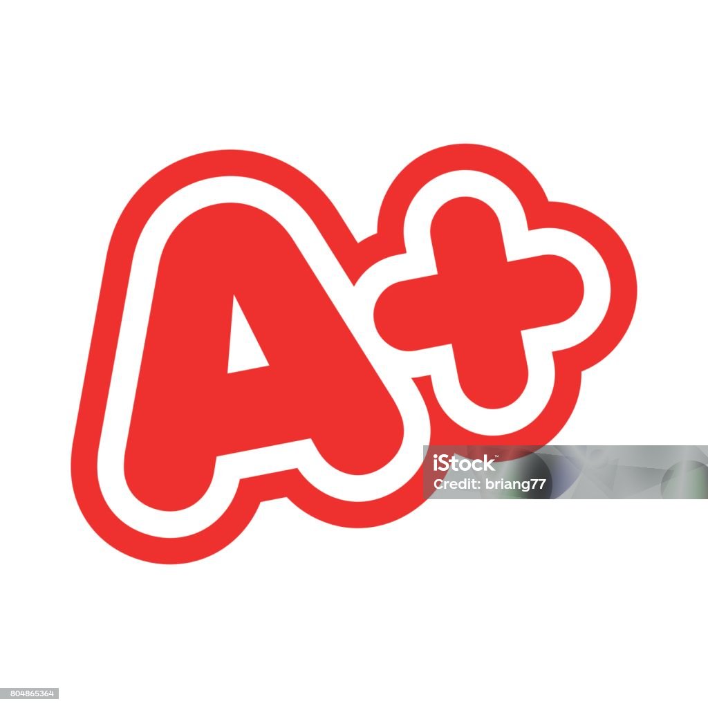 A Grade Text Graphic Stock Illustration - Download Image Now ...