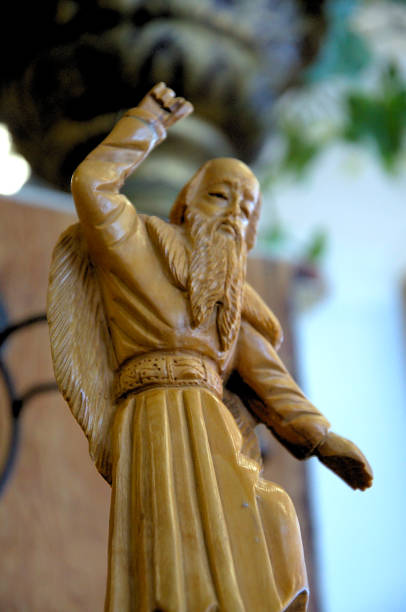 istock A wooden figurine of a religious saint 804865416