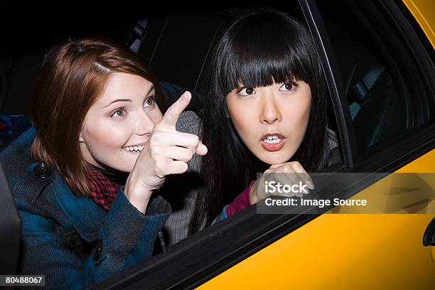 Girlfriends In A Taxicab 2명에 대한 스톡 사진 및 기타 이미지 - 2명, 가리키기, 관광