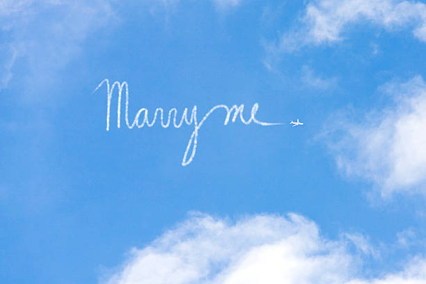 Proposal written in vapour trail  vapor trail photos stock pictures, royalty-free photos & images