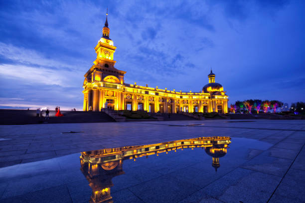 istock Music Plaza at dusk, Harbin, China 804903938