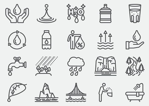 Water Line Icons