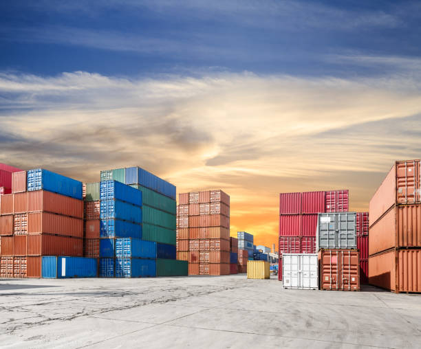 istock Industrial Container yard for Logistic Import Export business 804925456