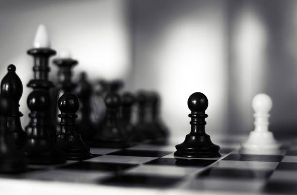 białe szachowe zwycięstwo ponownie czarne - intelligence set armed forces competitive sport zdjęcia i obrazy z banku zdjęć