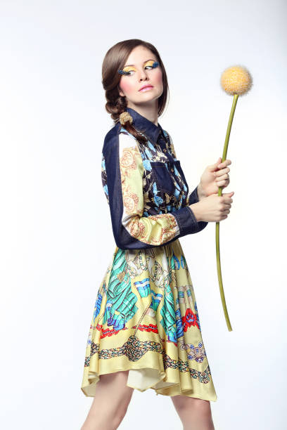 istock Portrait of a girl model in a studio. 804925816