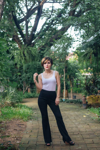 istock Portrait woman in garden 804941012