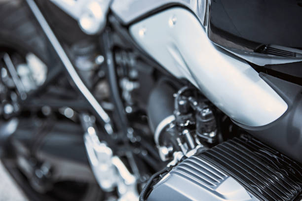 istock Motorcycle luxury items close-up: Motorcycle parts 804952710
