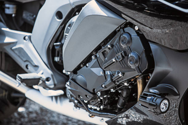 istock Motorcycle luxury items close-up: Motorcycle parts 804954874